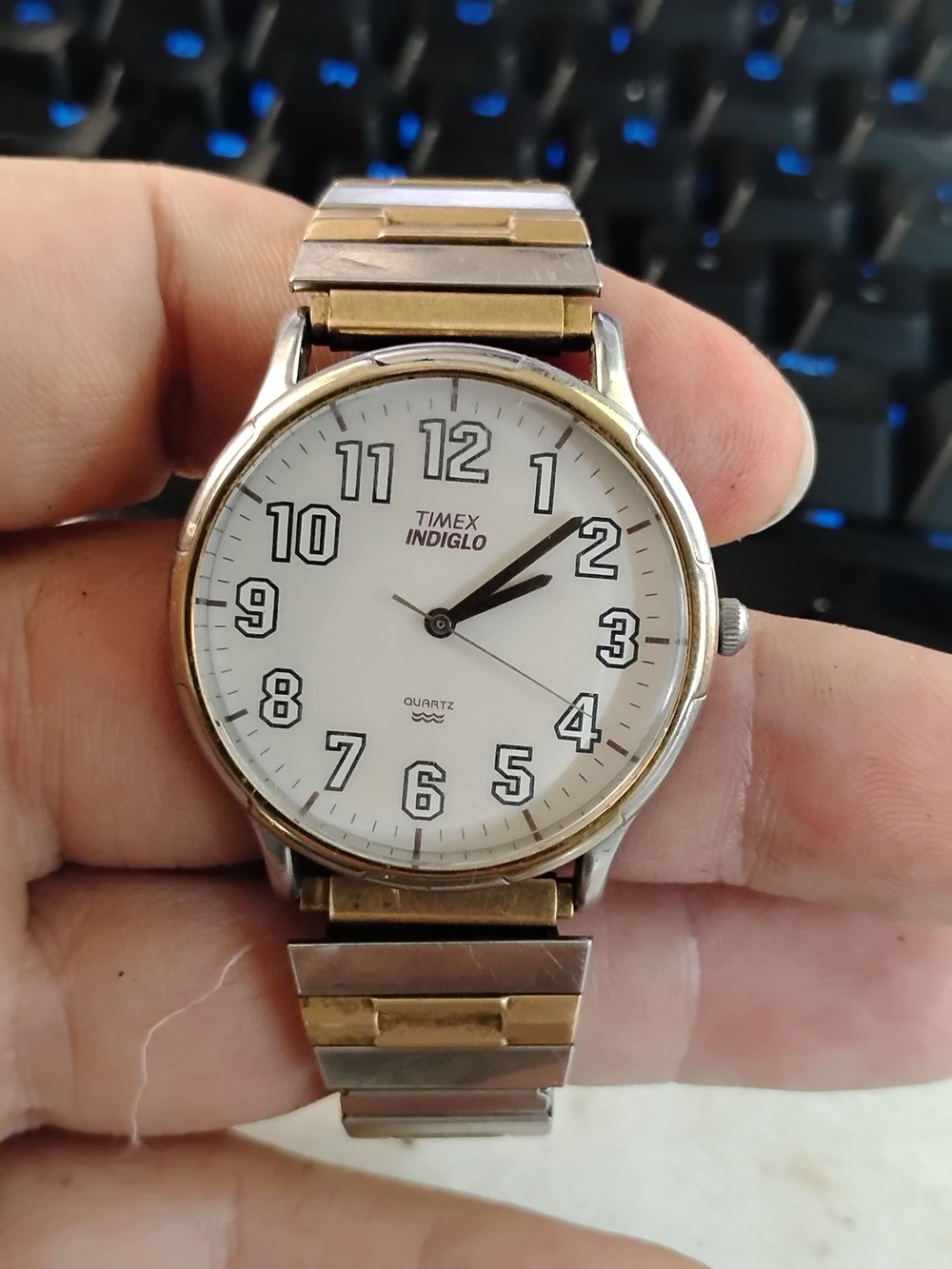 Men’s Two-Tone Stainless Steel Watch - White Dial
